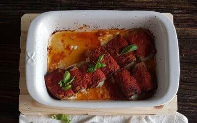 Rezept: Auberginen-Involtini an Tomatensauce