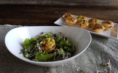 Rezept: Blätterteigkörbchen mit Zucchetti und Ricotta