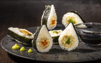 Onigri mit Wasabi-Sesampaste